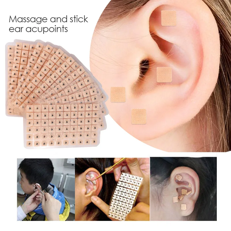 600pcs/box Ears StickersTherapy Ear Point Massage Press Magnets Auricular Auriculotherapy Vaccaria Ear Relaxation Care Stickers