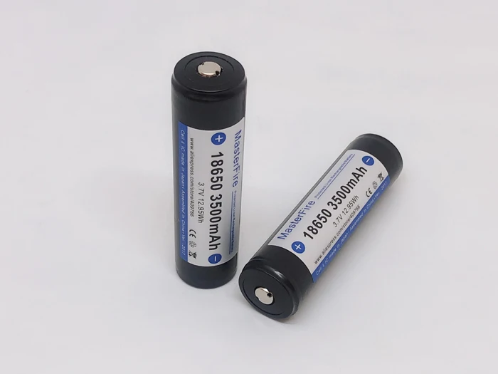 Wholesale MasterFire Original Protected 18650 3500mAh 3.7V 10A Battery Rechargeable Lithium Batteries with PCB Made in Japan