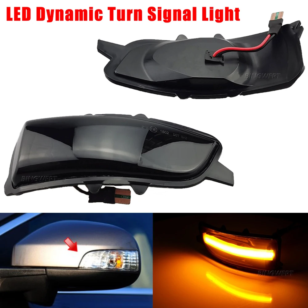 2pcs Dynamic LED Side Marker Blinker Turn Signal Light For Volvo XC90 S80 XC70 V70 S60 2001-2009 30722641 3072264