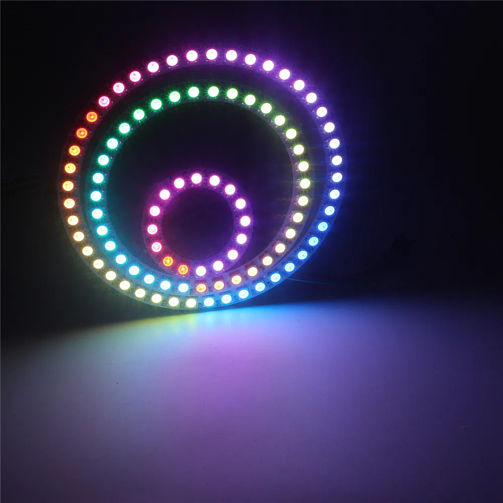 DC 5V WS2812B Pixel Ring  8 16 24 35 45 LEDs 5050 RGB WS2812 SK6812 Addressable Ring Round Pixel LED Module Lamp Strip Light