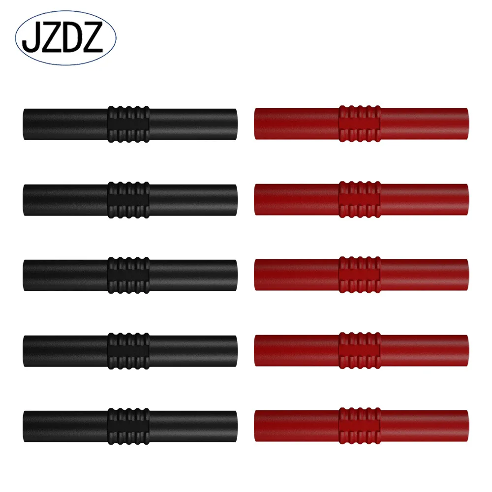 JZDZ 10pcs 4mm Banana Socket female adapter extension Insulated Banana Plug Coupler Connector J.20009