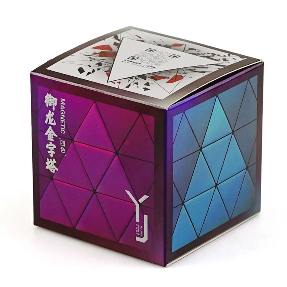 Yj Yulong V2M 3x3 cubo piramidal mágico magnético sin pegatinas imanes Yongjun rompecabezas triangular cubos de velocidad para niños juguete de regalo