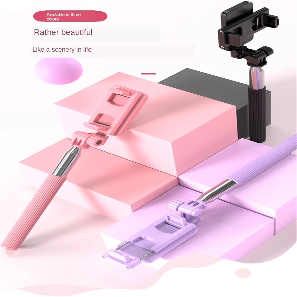 2021 stojak na telefon komórkowy Selfie Stick bezprzewodowy uchwyt do przenoszenia Bluetooth statyw z pilotem obrotowy do telefonu