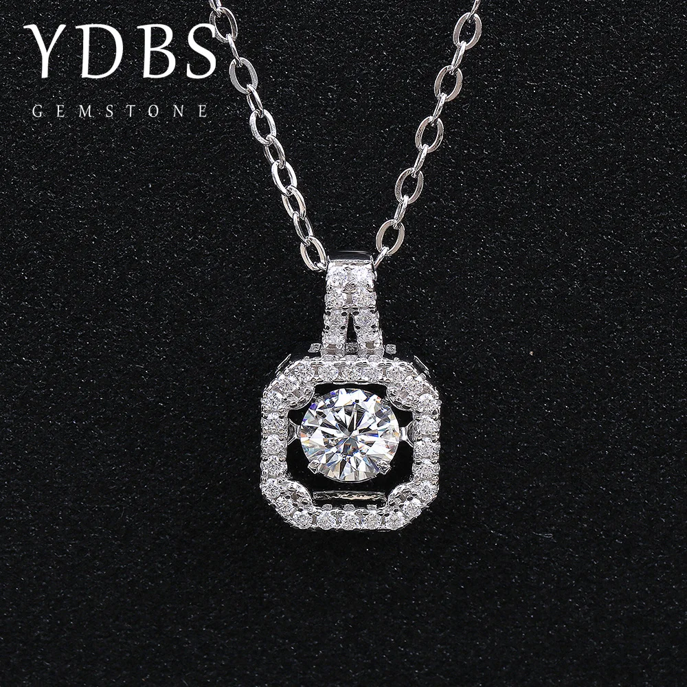 

0.5carat 5.0mm Round Moissanite Pendant D VVS Moissanite Weding Pendants for Women Solid 18k White Gold