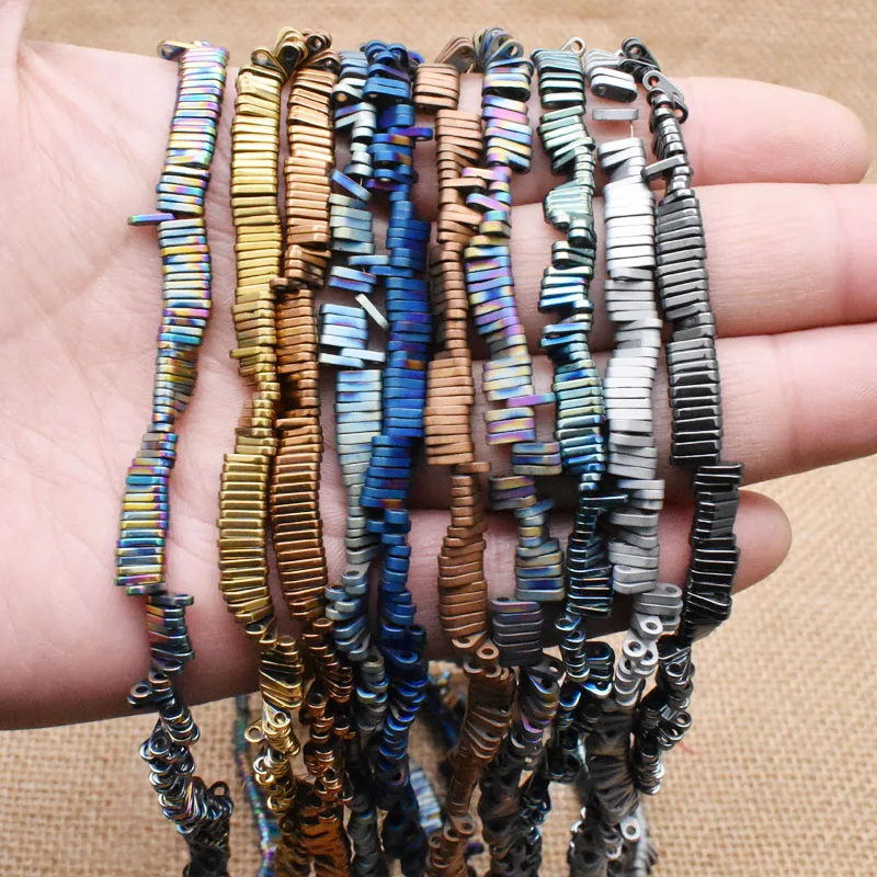 6x 1mm 360 stücke Matte Natürliche Stein Hämatit Perlen Zwei Löcher Platz lose Spacer Perlen Für Schmuck Machen Diy armbänder Pulseira