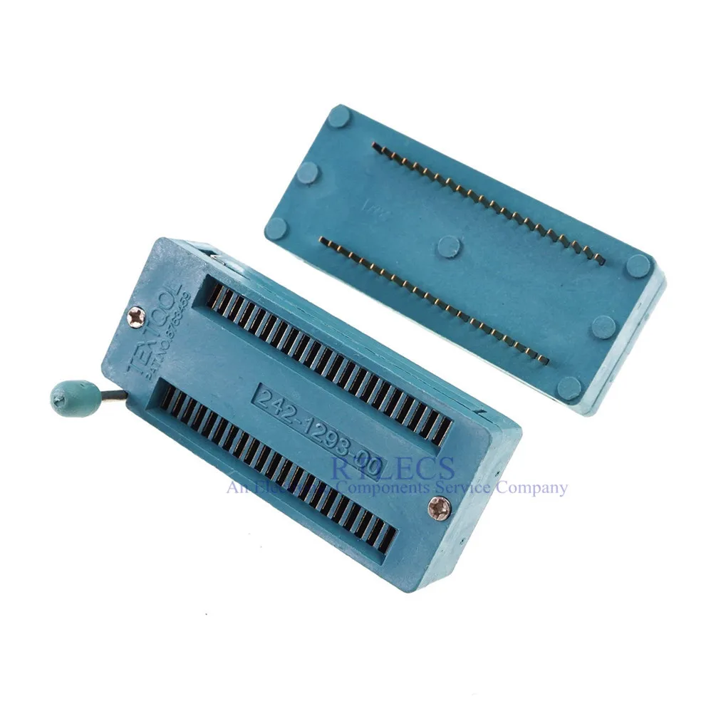 Test Tool IC DIP ZIF ZIP Socket 42 Pin Pitch 1.78 mm 1.778 Press-Fit Dual Row Spacing 15.24 mm 0.6\