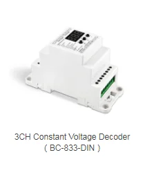 BC-831 833 834 835 DC12-24V na szynę Din DMX512 stałe napięcie dekoder 1CH 3CH 4CH 5CH doprowadziły CV sygnału DMX 1990 do PWM kontroler