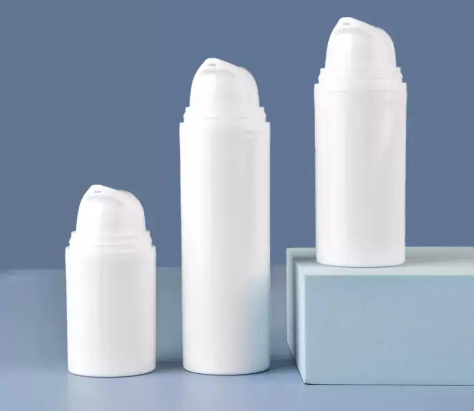 30 مللي زجاجة مضخة بلاستيكية بيضاء بدون هواء لوشن مستحلب مصل العين جوهر الأساس السائل العناية بالبشرة مستحضرات التجميل التعبئة