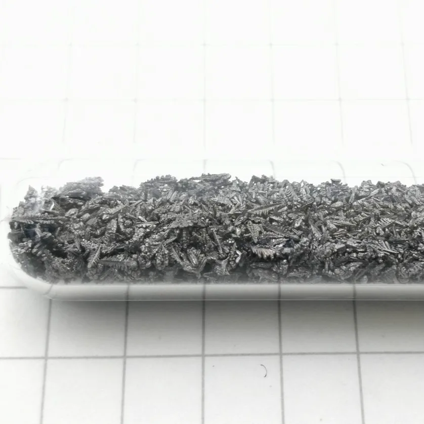 1g/5g Niobium Crystal Glass Sealed Small Size Electrolysis Nb Crystal Metal 99.9% 3n High Purity In Dia. 10mm Glass