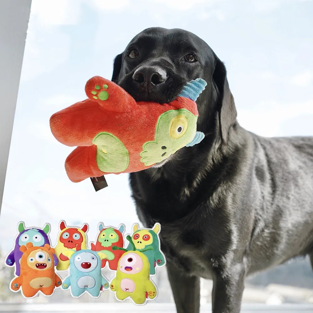 

Bite Resistant Dog Chew Toys for Large Dogs Plush Interactive Squeaky Fleece Fidget Dog Toys for Small Dogs Puppy Teething Toys