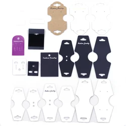 New Paper Plastic Earring Ear Stud Ring Hang Tag Jewelry Show Display Packing Card Holder Packaging For Necklaces