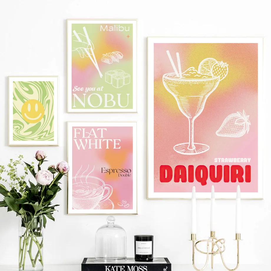 كوكتيل موسكو البغل مارتيني موسكو دايكيري النبيذ الرسم على لوحات القماش الجدارية الشمال الملصقات والمطبوعات جدار صور لديكور البار