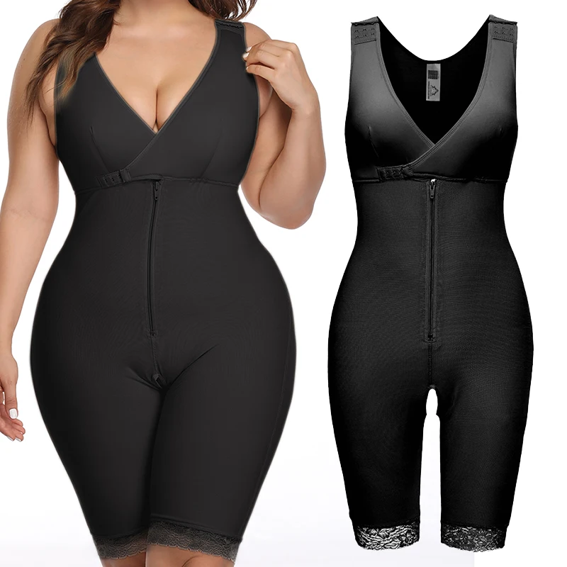 Waist Trainer Plus Size Full Body Shaper OverBust Trimmer Seamless Tummy Control Shapewear Bodysuit Thigh Slimmer Butt Lifter