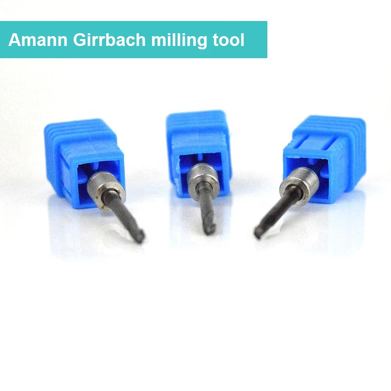 Green 3pcs/Lot Cutters for Amann Girrbach Dental Milling Burs DLC Diamond Like Coating and DC Cut Tool Cad Cam Material