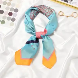 2021 miłość nadruk z kotami kwadratowy szalik kobiety chustka Hairband Lady szef okłady kobieta szal moda wzór zwierzęcy szalik