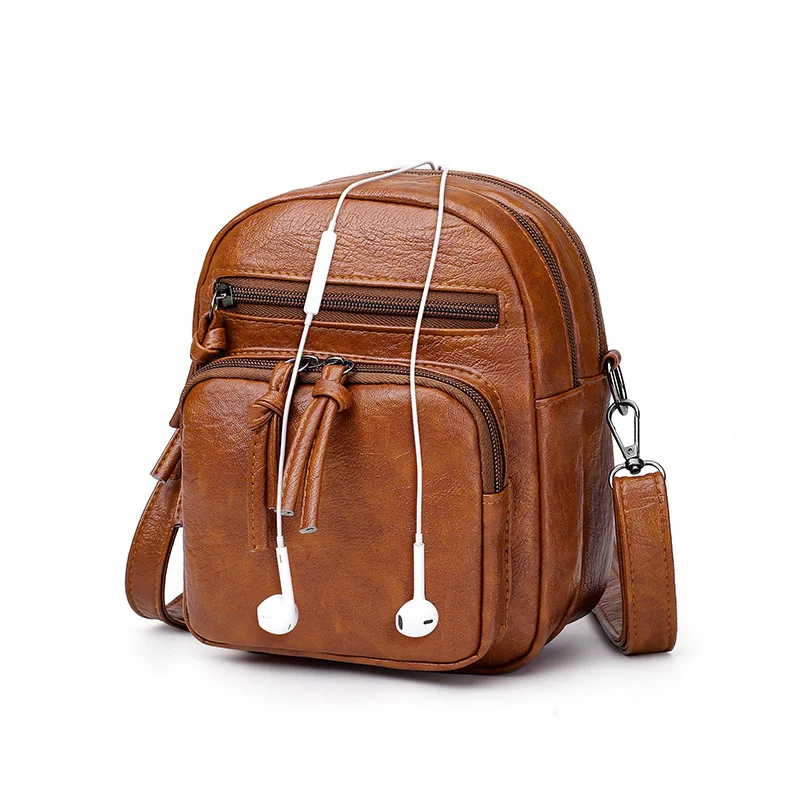 Yogodlns Vintage Umhängetasche Frauen Weiche PU Leder Schulter Tasche Multifunktions Umhängetasche Kleine Quadratische Tasche Große Kapazität Tasche – Detail 11