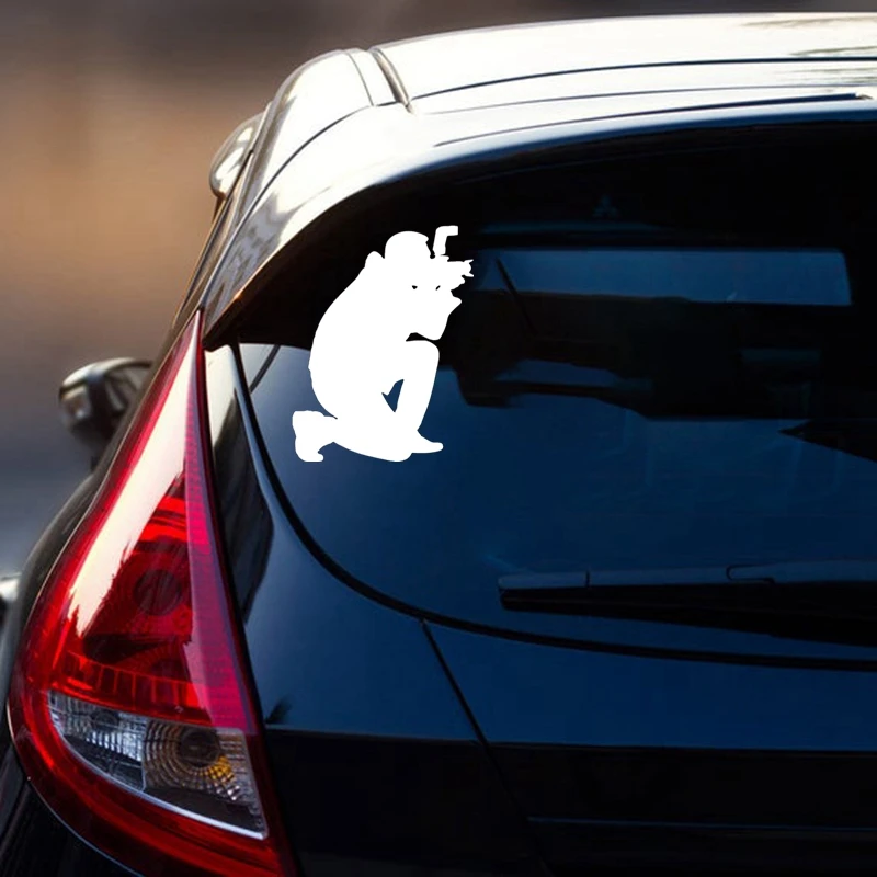 40485# 15x19.5 cm Vinyl Decal Photographer Car Sticker Waterproof Auto Decors on Car Body Bumper Rear Window