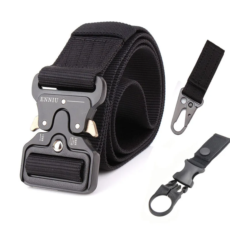 

Tactical Belt Nylon Military Army belt Outdoor Metal Buckle Police Heavy Duty Training Hunting Belt 125/135CM 3.8 Wide