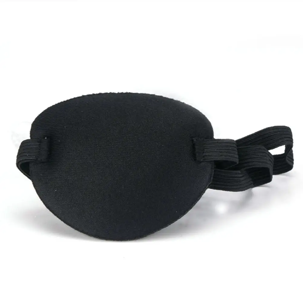 Black Single Eye Patch Adjustable Soft Eye Patches Washable Adjustable Concave Eye Patch Medical Patch Pirate Cosplay Costume