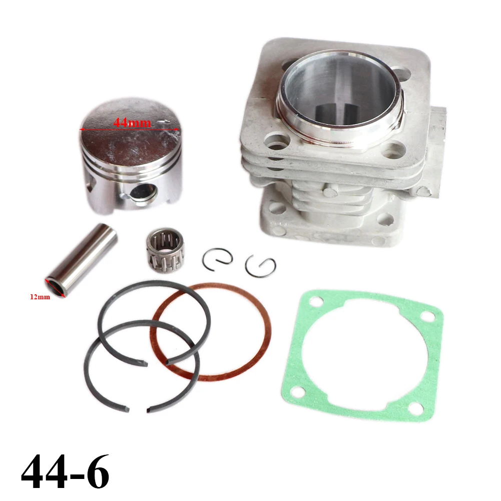 49CC (44-6) or 47CC (40-6) Engine Cylinder Head With Piston Pin Full Kit For 2 Stroke Mini Dirt Bike ATV Quad Pocket Bike