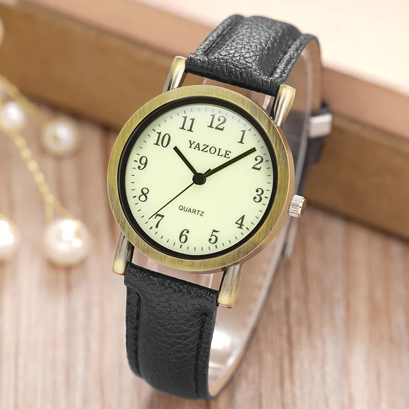 UTHAI BK31 pequeño reloj luminoso fresco y Simple de la literatura y el arte de las señoras del estudiante de la correa Retro