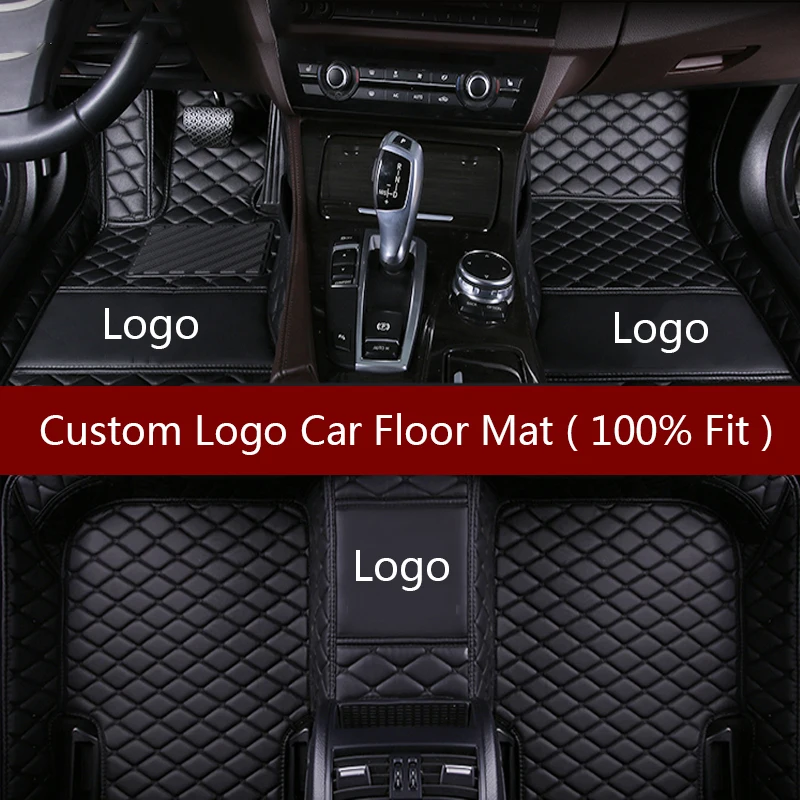 

Custom Logo Leather Car Floor Mats For Genesis GV80 G70 Coupe G80 GV70 G90 GV90 AWD Car Carpets Covers Auto Foot Mats Styling