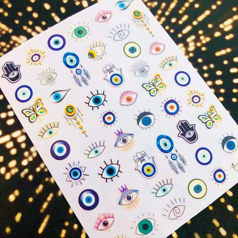 

TSC-82 Newest design Anime EYE designs 3d Nail Art Sticker nail Decal Deco Slider Stamp Film accessories