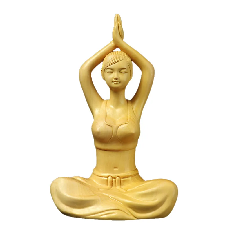 Factory wholesale boxwood wood carving home yoga studio decoration car crafts ornaments Zen wood tea pet Wenwan