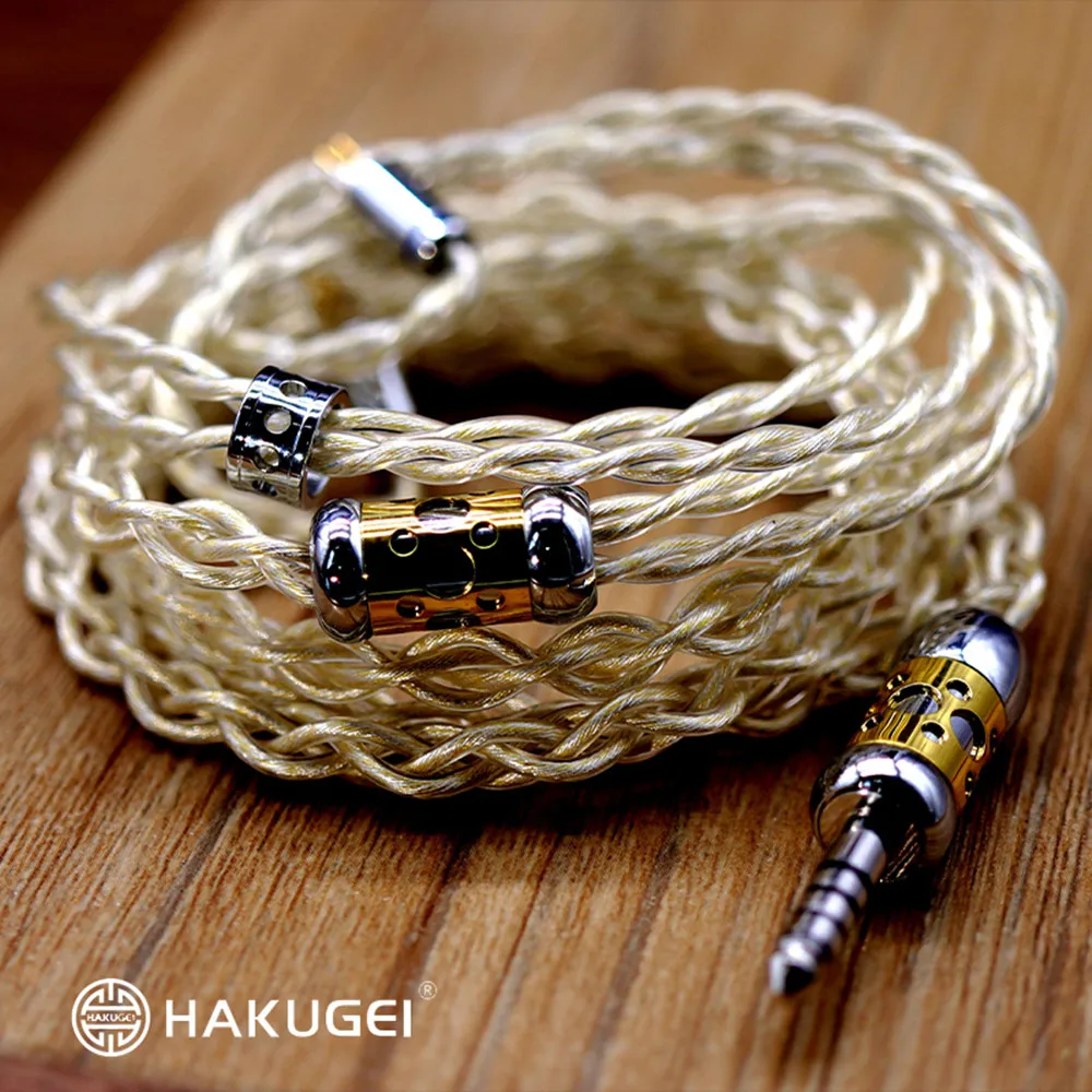 

FENGRU HAKUGEI Helios gold-plated, palladium, sterling silver, gold-silver alloy, graphene five-element cable for QDC S8 KXXS