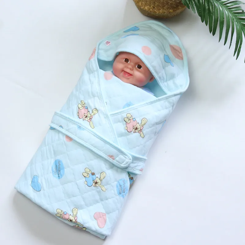 

Cotton Baby Blanket Infant Rabbit Bear Style Envelop Swaddle Blanket For Newborn Baby Hooded Sleepsack Parisarc Bedding Blankets