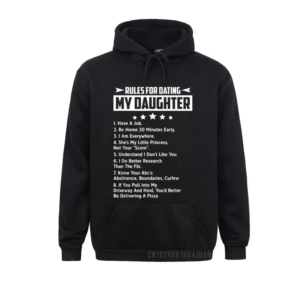 Funny Rules For Dating My Daughter Manga Custom Sweatshirts Men's Hoodies Long Sleeve Warm Autumn Custom Sportswears