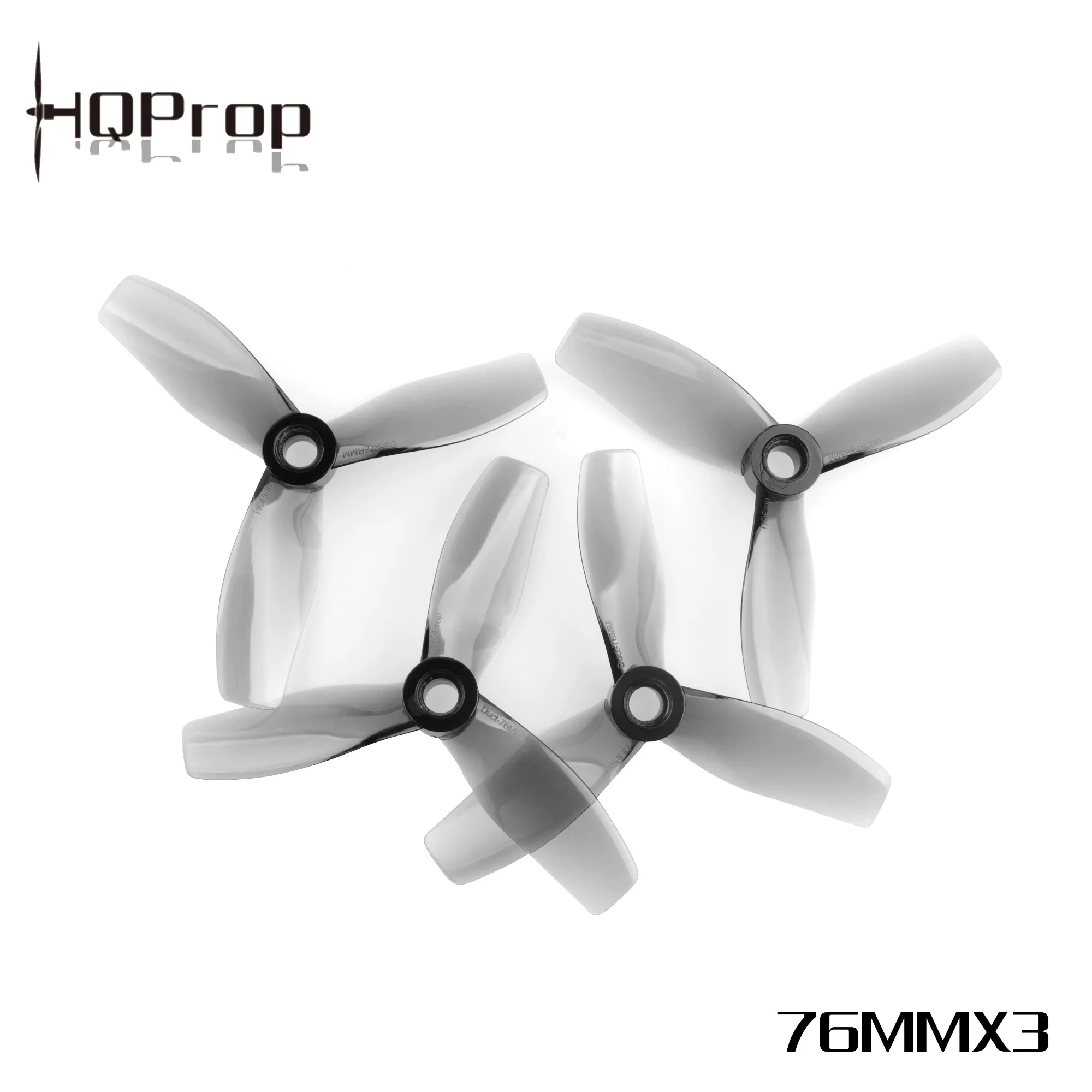 HQProp D76MMX3 for Cinewhoop Grey (2CW+2CCW)-Poly Carbonate