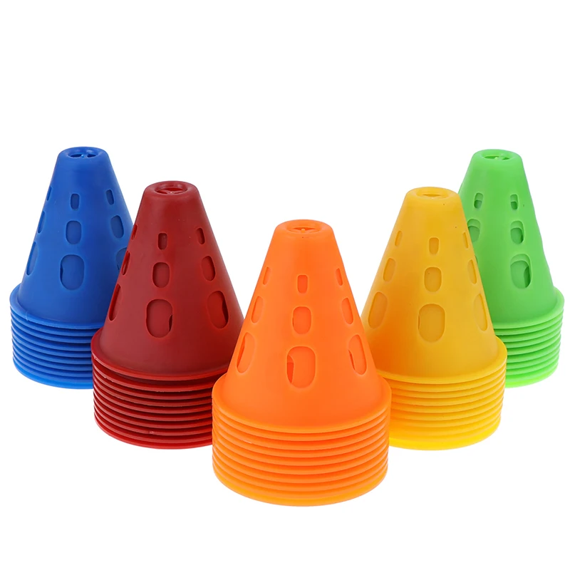 Soccer Trainning Cone 10pcs Stadium Marking Agility Training Marker Free Slalom Skate Pile Cup Football Training Equipment