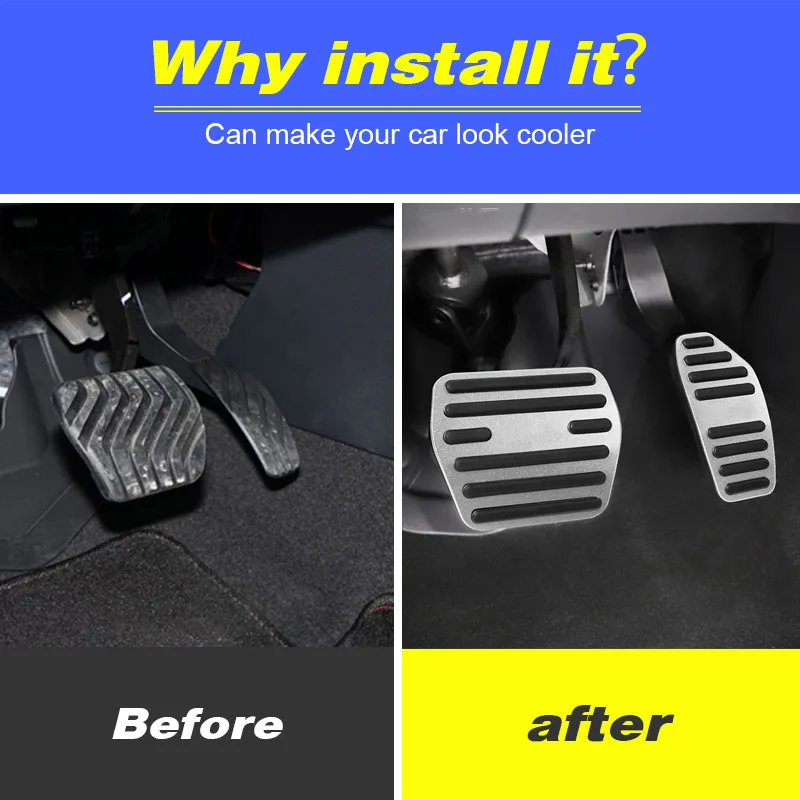 

Car Non-slip Accelerator Brake Pedal Foot Pad Auto Interior Decoration Accessories For Nissan X-trail XTrail T32 Rogue 2020-2014