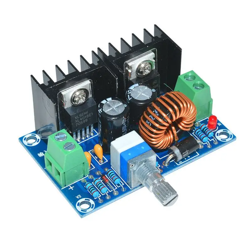 XH-M401 Max 8A 200W DC-DC Step Down Buck Converter Power Supply XL4016 PWM Adjustable 4-40V To 1.25-36V Step-Down Board Module