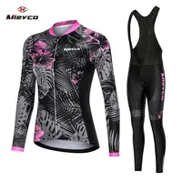 Mieyco-Conjunto de ciclismo Anti-UV para mujer, ropa de ciclismo de poliéster, Jersey de ciclismo femenino, Primavera