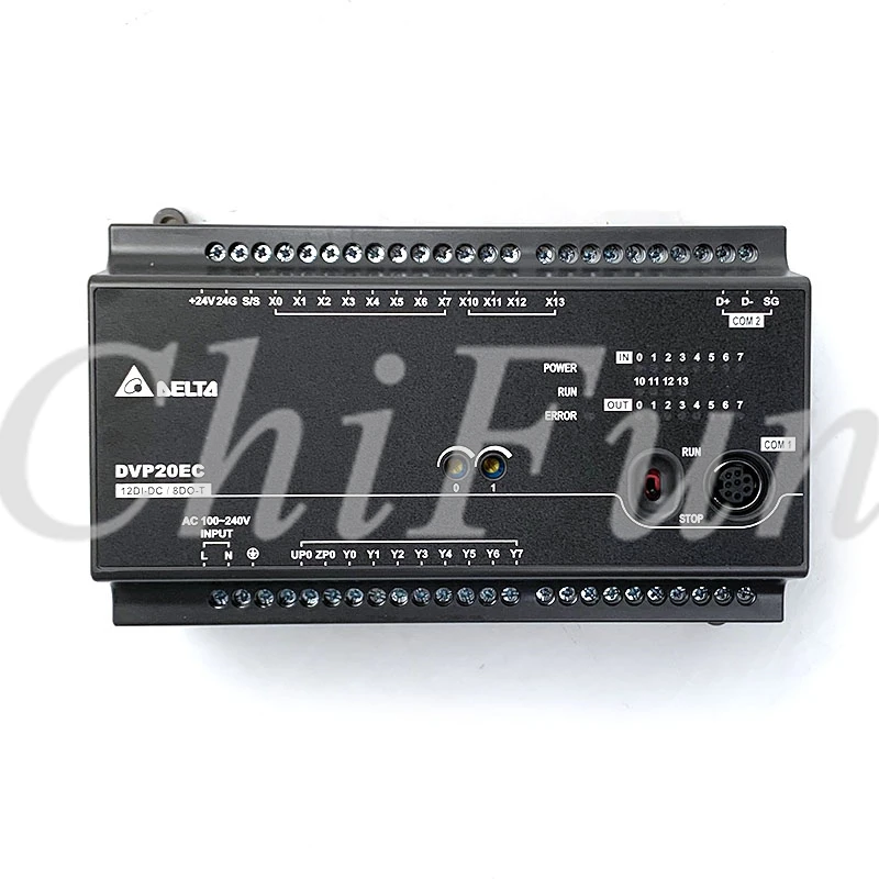 وحدة تحكم PLC أصلية من سلسلة Delta EC3 DVP20EC00R3 DVP20EC00T3 100-240VAC مضيف 20 نقطة 12DI 8DO