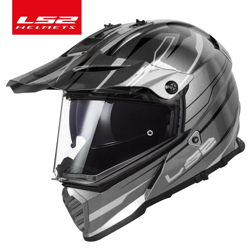 LS2 PIONEER EVO motocross helmet double lens ls2 mx436 off-road motorcycle helmet capacete casco casque