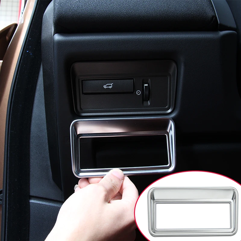 1 PCS Car Tail Door Button Cover Trim Sticker ABS Chrome for Land Rover Range Rover Evoque Sport Discovery Sport Accessories