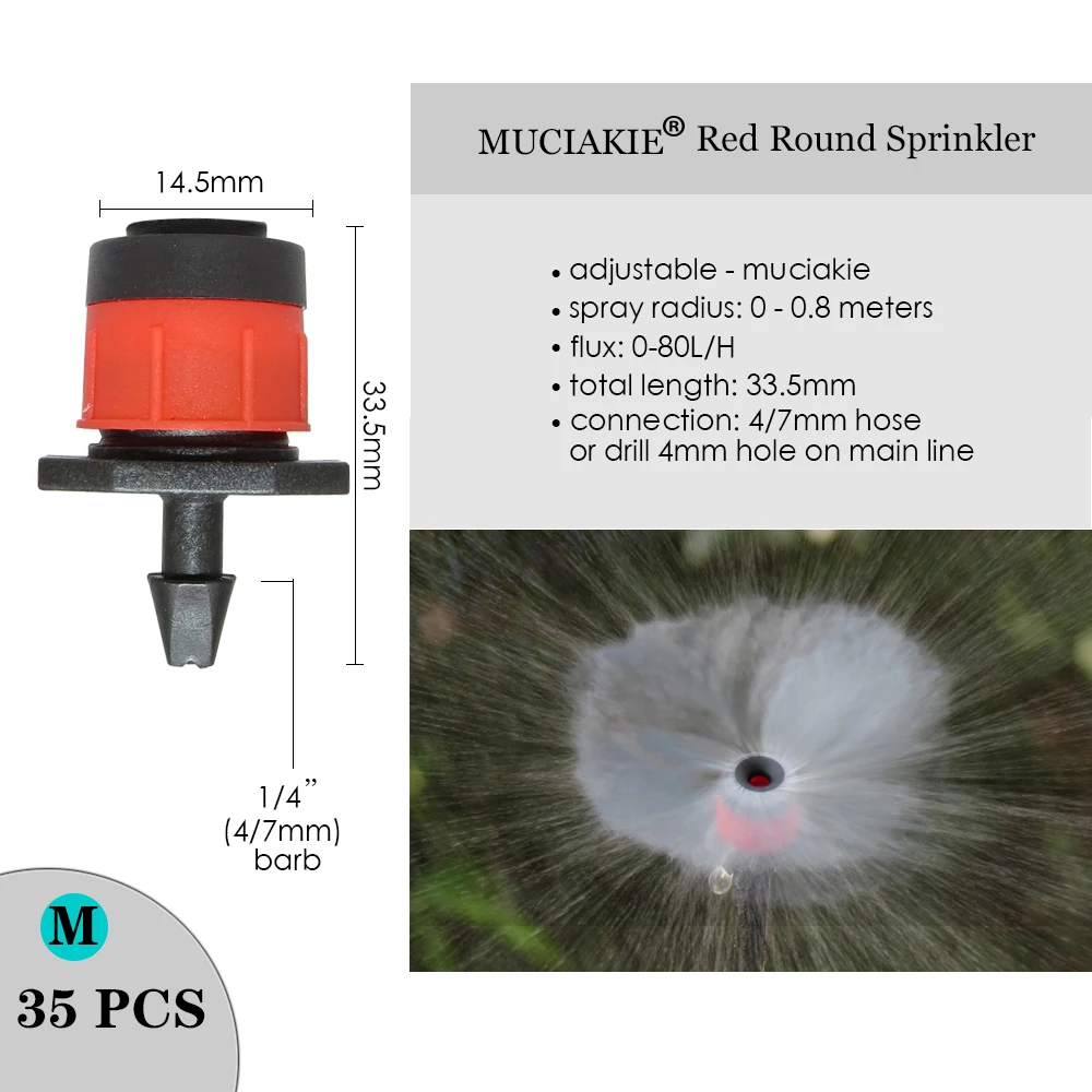 MUCIAKIE odmienny styl regulowany nawadnianie zraszacz ogród emitery stawka kroplownik mikro Spray obrotowy dysza podlewanie strzałka