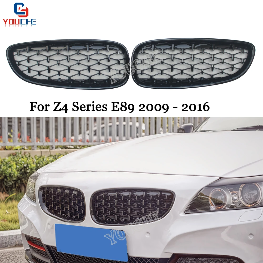 

E89 Diamonds Grille Front Bumper Kidney Grille Black Grills for BMW Z4 Series E89 2009 - 2016 2-door Coupe Convertible