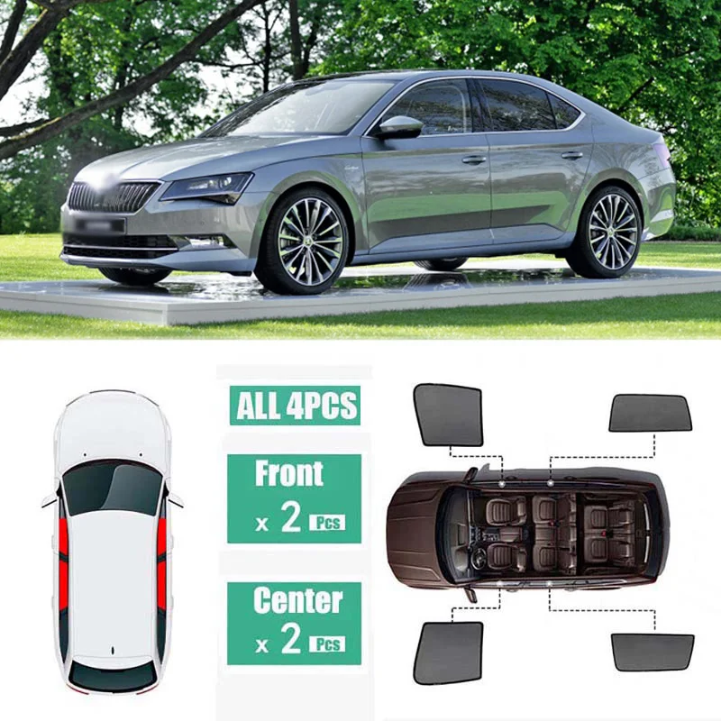 

Side Windows Magnetic Sun Shade UV Protection Ray Blocking Mesh Visor Fit For Skoda Superb 2015-2018