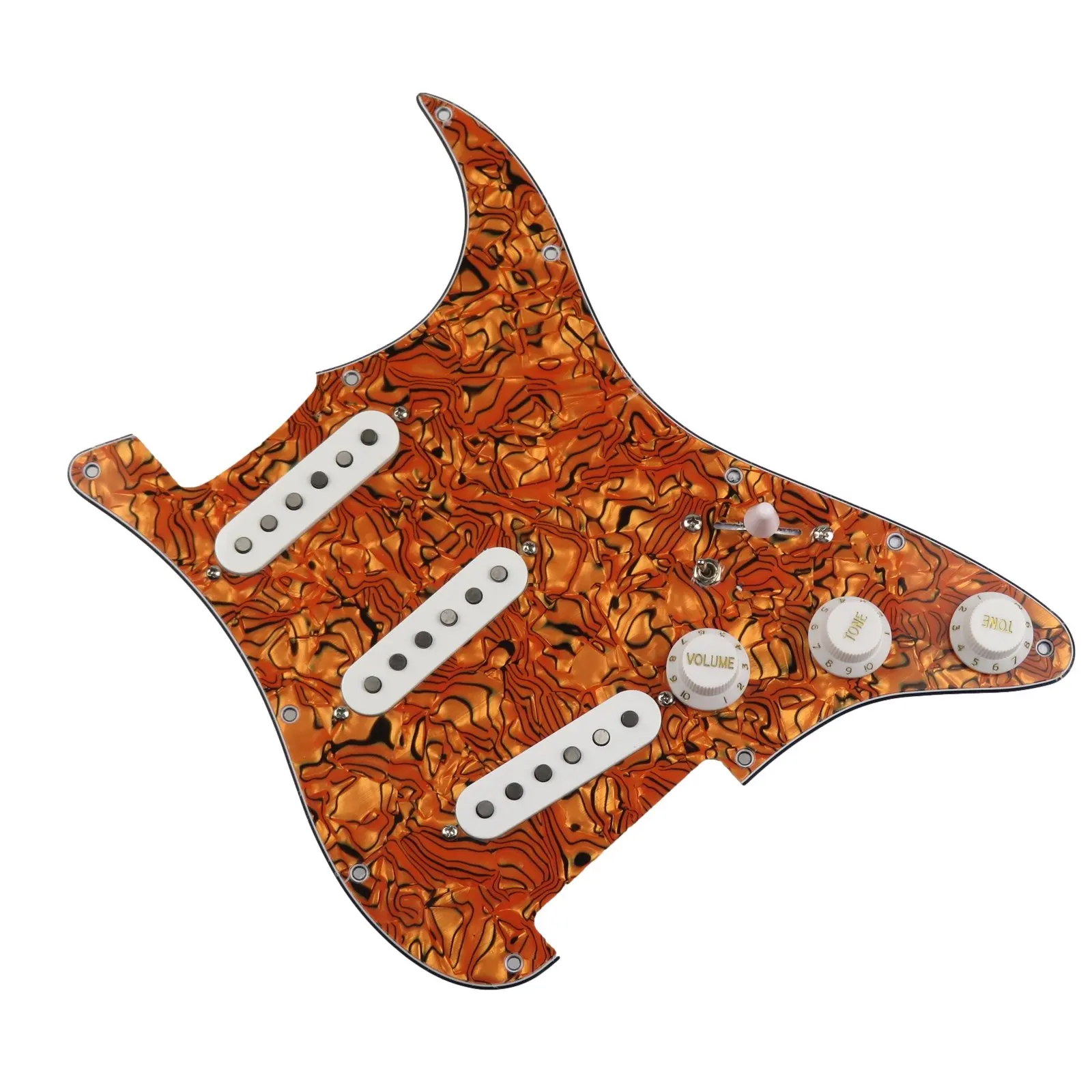 

7-полосные пикапы для гитары pickguard SSS 60s Style, одиночные катушки Alnico 5, проводка