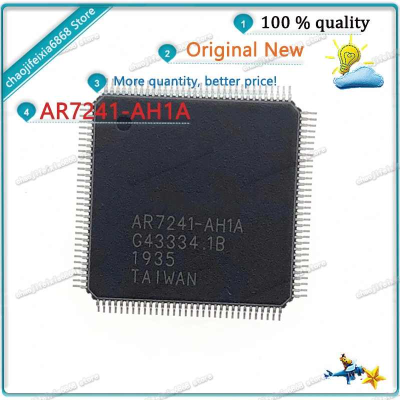 5pcs-20pcs/lot! AR7241-AH1A 7241 QFP AR7241 AH1A QFP128 Main frequency 400MHz Wireless bridge main chip IC NEW ORIGINAL