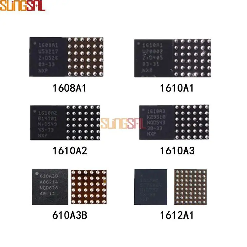 

20pcs/lot 1610A11610A2 1610A3 610A3B 1612A1 for iphone 5S 6 6plus 6s 6sp 7 7plus 8 8P X XS/11/proMax U2 USB charging tristar ic