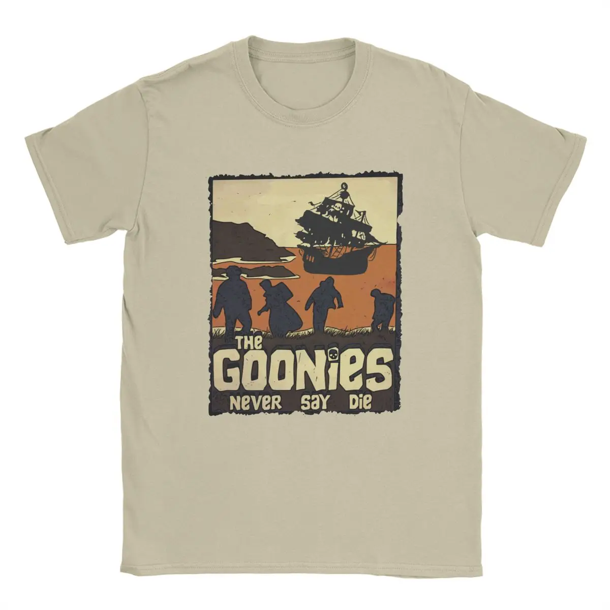 The Goonies Movie Poster T-Shirt Men Creative Cotton Tee Shirt O Neck Short Sleeve T Shirt Plus Size Clothes