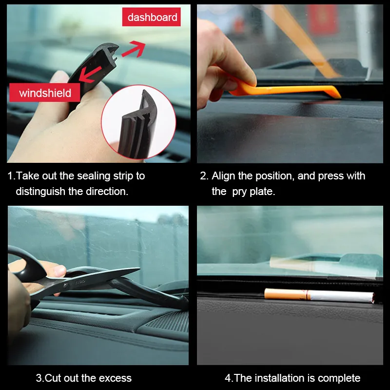 Vtear for MG ZS HS GS MG3 MG6 Car Door Seal Strip Stickers Anti-Dust Soundproof Sealing Rubber Noise Insulation Accessories Auto