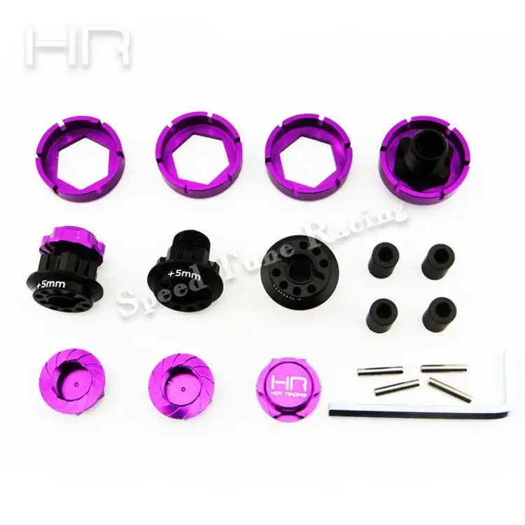 Hot Racing 17mm Wide Hex Hub with Warlock wheel Adapter Set for 1/8 HPI Savage Flux 4.6 5.9