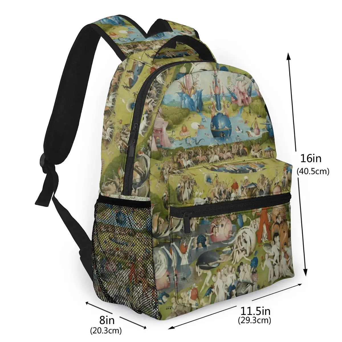 The Garden Of Earthly Delights Casual Daypack Travel School Bag with Pockets for College Student Boys Girls