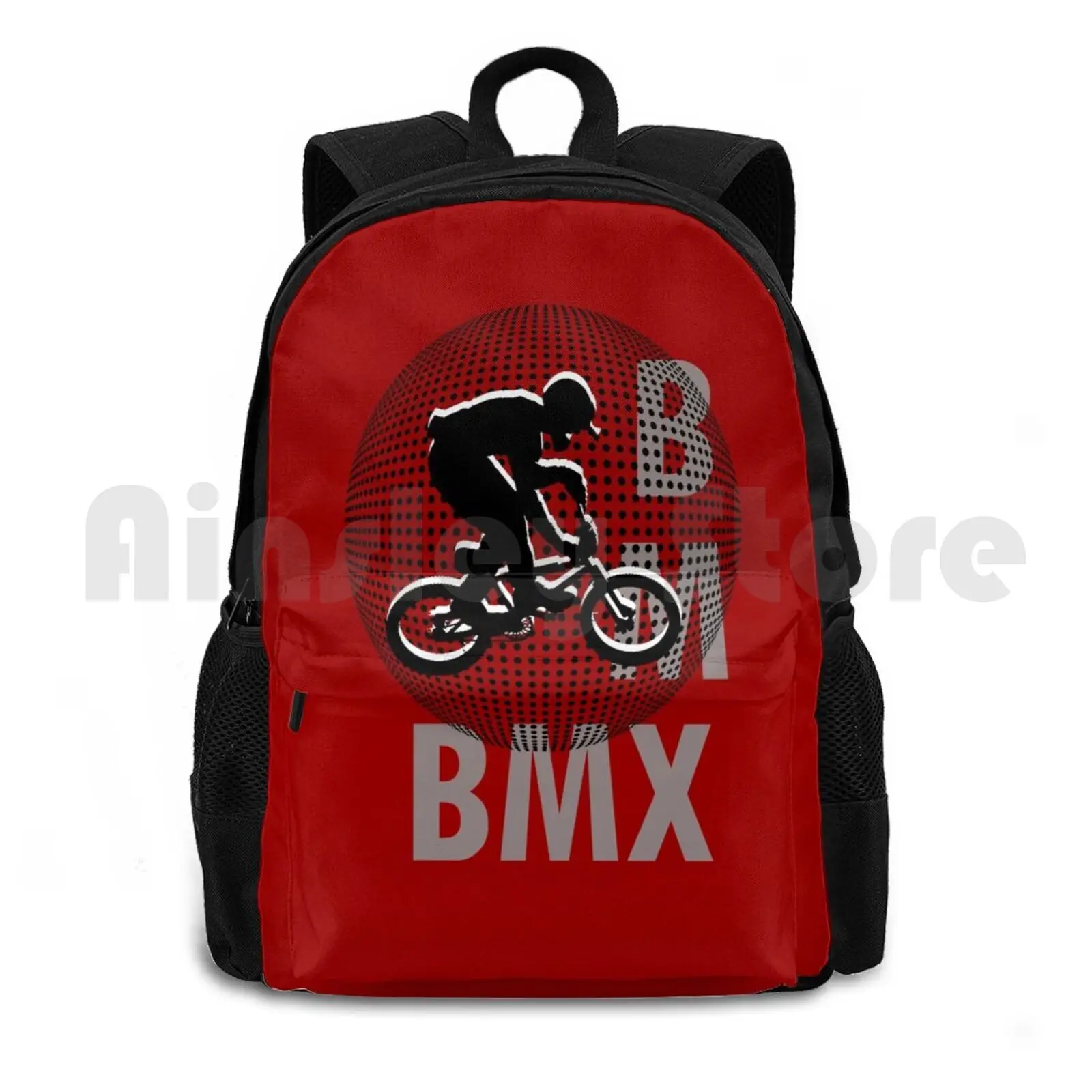 

A Bmx Outdoor Hiking Backpack Waterproof Camping Travel Bmx Bike Cycling Bmx Extreme Sports Vector Geek Graphic Vector